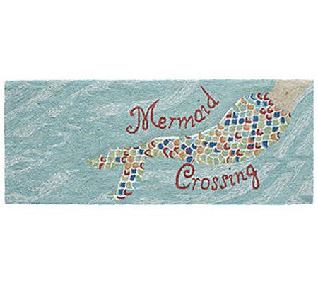 Liora Manne Frontporch Mermaid Crossing In/Out Rug 24"x60"