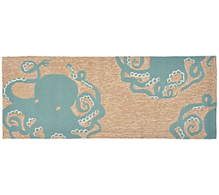 Liora Manne Frontporch Octopus Indoor/Outdoor R ug 24" x 60"