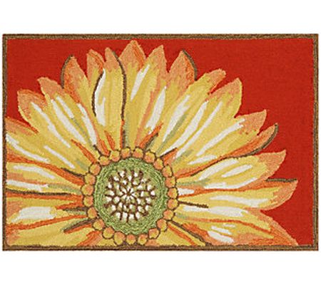 Liora Manne Frontporch Sunflower Indoor/Outdoor Rug 30" x 48"