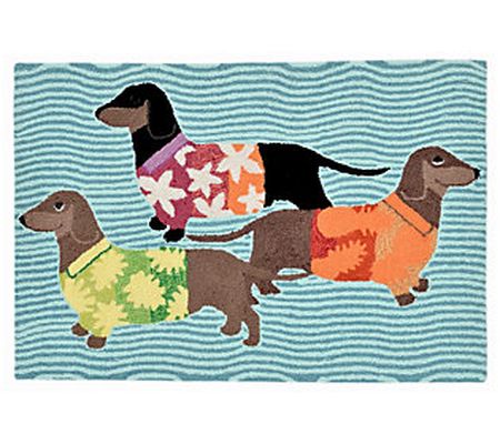 Liora Manne Frontporch Tropical Hounds Rug Mult i 30" x 48"