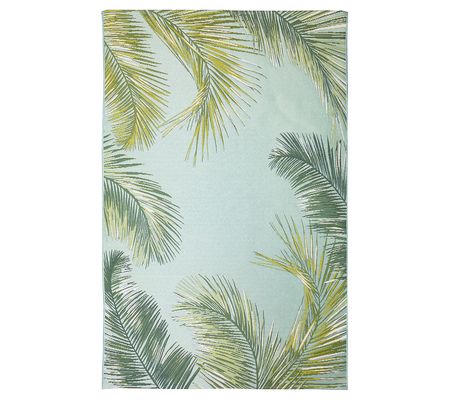 Liora Manne Marina Palm In/Outdoor Rug Aqua 8'1 0" x 11'9"