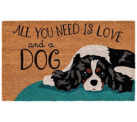 Liora Manne Natura Love And A Dog Outdoor Mat 18 x 30