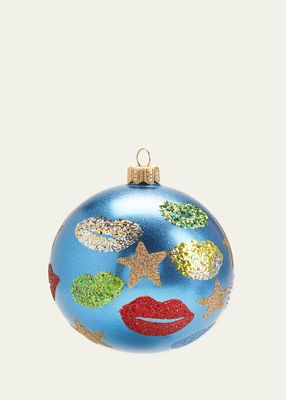 Lips and Star Ball Ornament