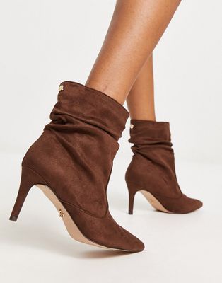 Lipsy slouch ankle boot in camel-Neutral
