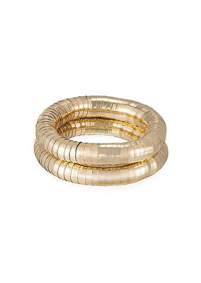 Liquid 2-Piece 18K Gold-Plated Bracelet Set