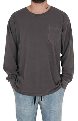 Lira Clothing Pigment Dye Long Sleeve T-Shirt in Black
