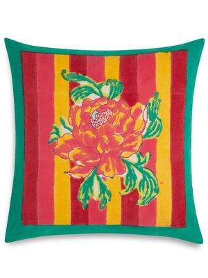 Lisa Corti Camila Magenta printed cushion - Green