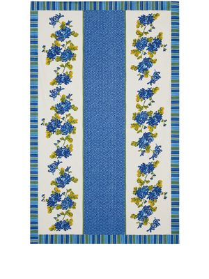 Lisa Corti floral-print cotton table cloth - Blue