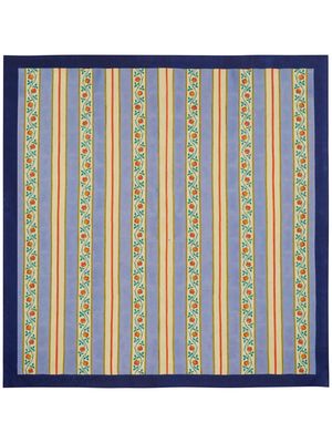 Lisa Corti floral-print striped table cloth - Blue