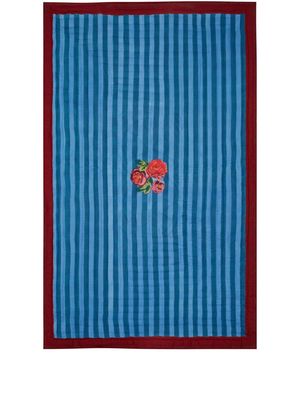 Lisa Corti Nizam Stripes cotton reversible quilt - Blue