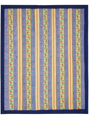 Lisa Corti Varanasi cotton reversible quilt - Blue