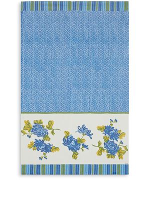 Lisa Corti Vienna floral-print beach towel - Blue