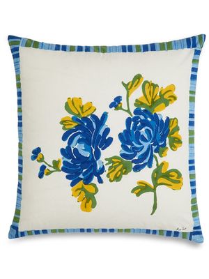 Lisa Corti Vienna mix-print cotton cushion - Blue