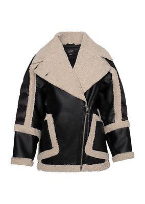 Lisa Faux Fur Leather Jacket
