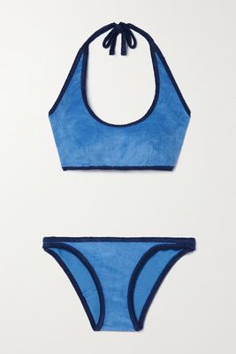 Lisa Marie Fernandez - Amber Cotton-blend Terry Bikini - Blue