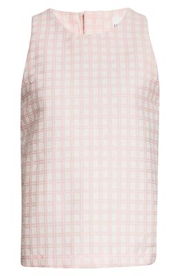 Lisa Marie Fernandez Check Boucle Cover-Up Trapeze Top in Vintage Pink Check Boucle