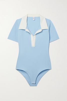 Lisa Marie Fernandez - Crepe Polo Bodysuit - Blue