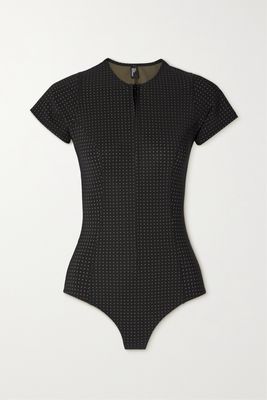 Lisa Marie Fernandez - Farrah Polka-dot Bonded Swimsuit - Black