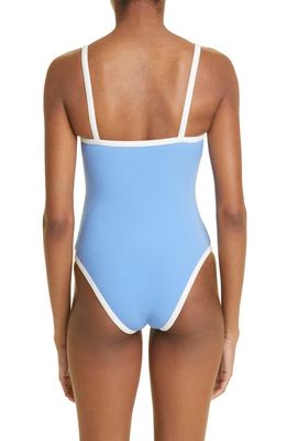 Lisa Marie Fernandez KK One-Piece Swimsuit in Azure/Cream