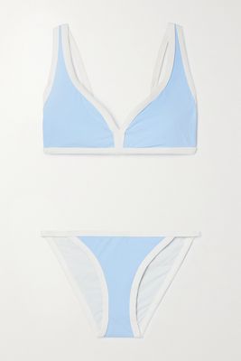 Lisa Marie Fernandez - Maria Stretch-crepe Bikini - Blue