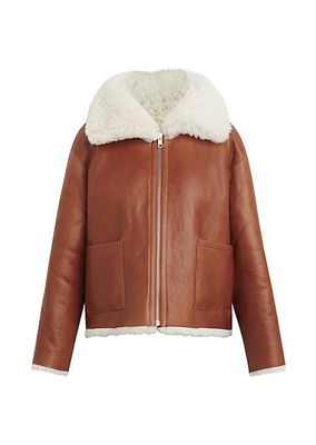 Lisa Shearling & Leather Reversible Jacket