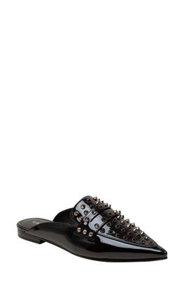 Lisa Vicky Mojo Studded Pointed Toe Mule in Black Patent