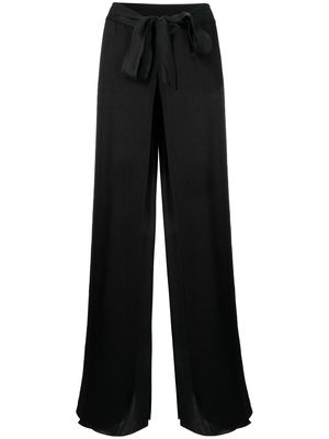 Lisa Von Tang front slit palazzo pants - Black
