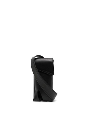 Lisa Von Tang leather crossbody phone bag - Black