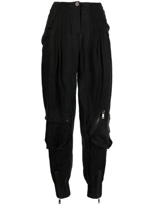 Lisa Von Tang Luxe tapered joggers - Black