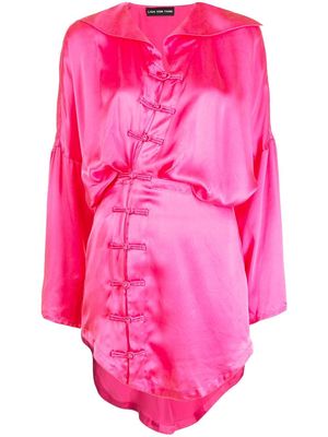 Lisa Von Tang multi button shirt dress - Pink