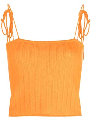 Lisa Yang Barbro ribbed-knit cropped top - Orange
