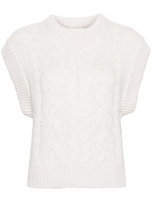 Lisa Yang cable-knit cashmere vest - Neutrals