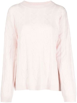 Lisa Yang cable-knit long-sleeved jumper - Pink