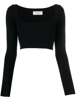 Lisa Yang cropped cashmere top - Black