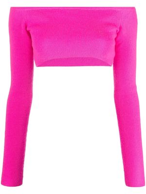 Lisa Yang Gina ribbed-knit crop top - Pink