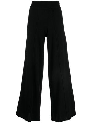 Lisa Yang high-waisted flared cashmere trousers - Black