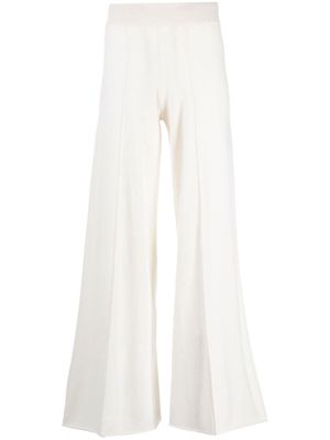 Lisa Yang high-waisted flared cashmere trousers - White