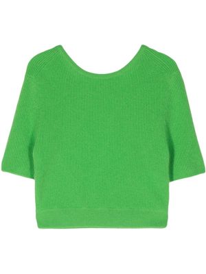 Lisa Yang Josefina cut-out cashmere top - Green