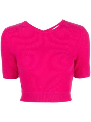 Lisa Yang Josefina cut-out cashmere top - Pink