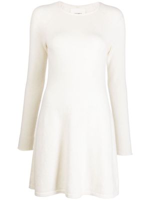 Lisa Yang round-neck cashmere dress - White