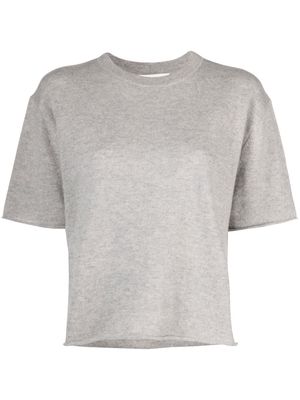 Lisa Yang short-sleeved knitted top - Grey