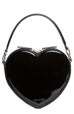 LISELLE KISS Harley Faux Leather Heart Crossbody Bag in Black Glossy