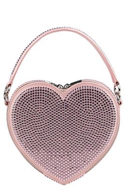 LISELLE KISS Harley Heart Crossbody Bag in Pink Crystal