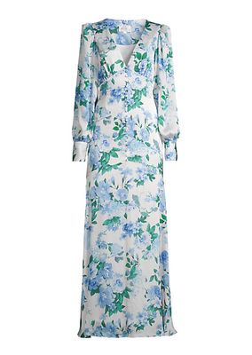 Lisette Floral Long-Sleeve Maxi Dress
