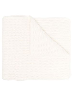 Liska chunky-knit cashmere scarf - White