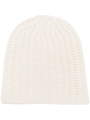 Liska Heidi cashmere chunky-knit beanie - White