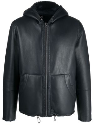 Liska leather reversible bomber jacket - Blue