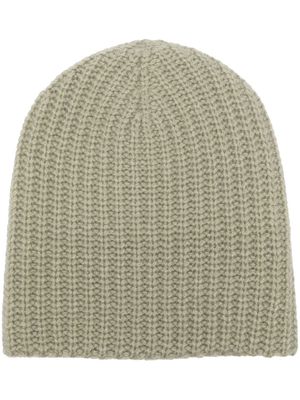 Liska rib-knit beanie hat - Green