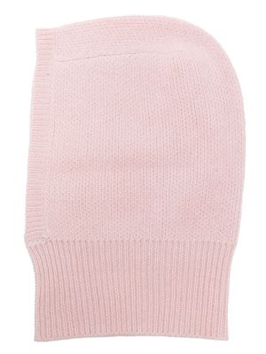 Liska ribbed-knit cashmere balaclava - Pink