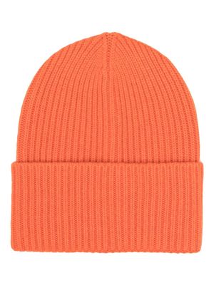 Liska ribbed-knit cashmere beanie - Orange